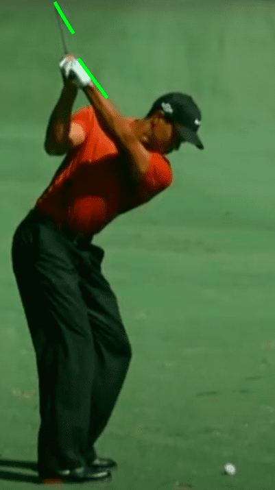 Neutral Clubface position at the top of the backswing compared to a strong grip