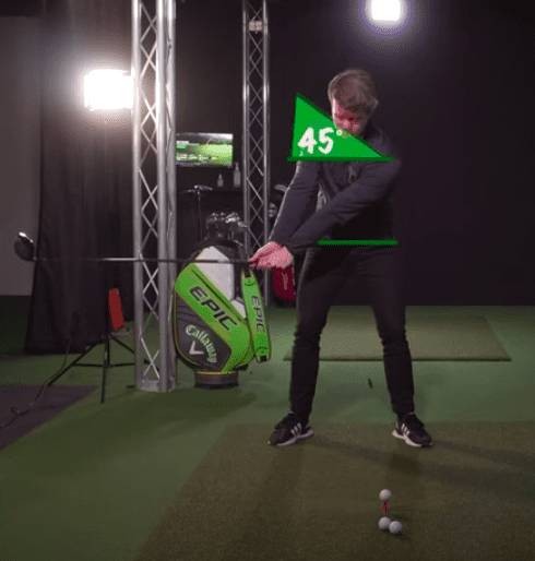 Shoulder turn in the early backswing with the Driver